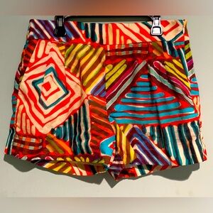 I.Crew Geo Brushstroke Multicolor Festival Shorts